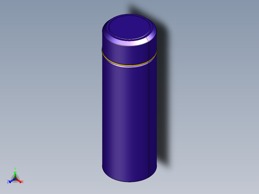 保温杯模型正等轴测图