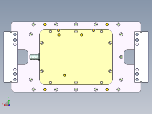 一款电脑D壳四轴精铣四周外形工装治具模型后视缩略图