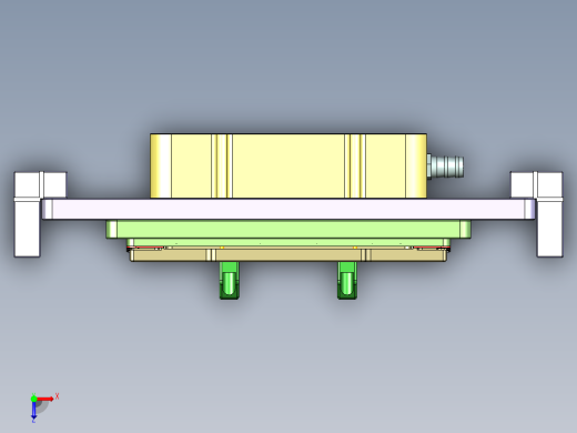 一款电脑D壳四轴精铣四周外形工装治具模型俯视缩略图