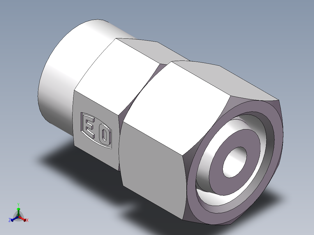 压力表接头-带螺母、7BC-04-18GDK+S主视图