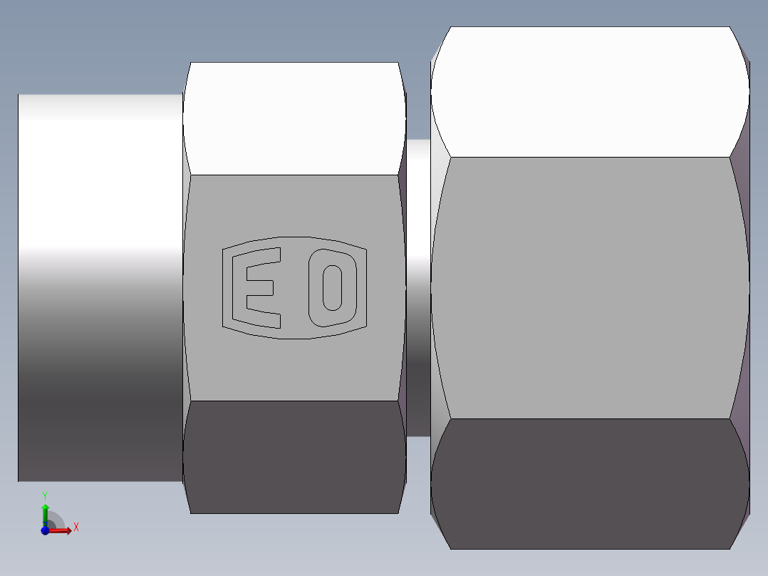压力表接头-带螺母、7BC-04-18GDK+S前视图