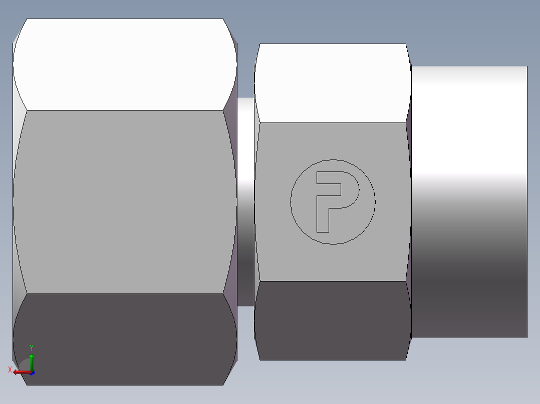 压力表接头-带螺母、7BC-04-18GDK+S后视图