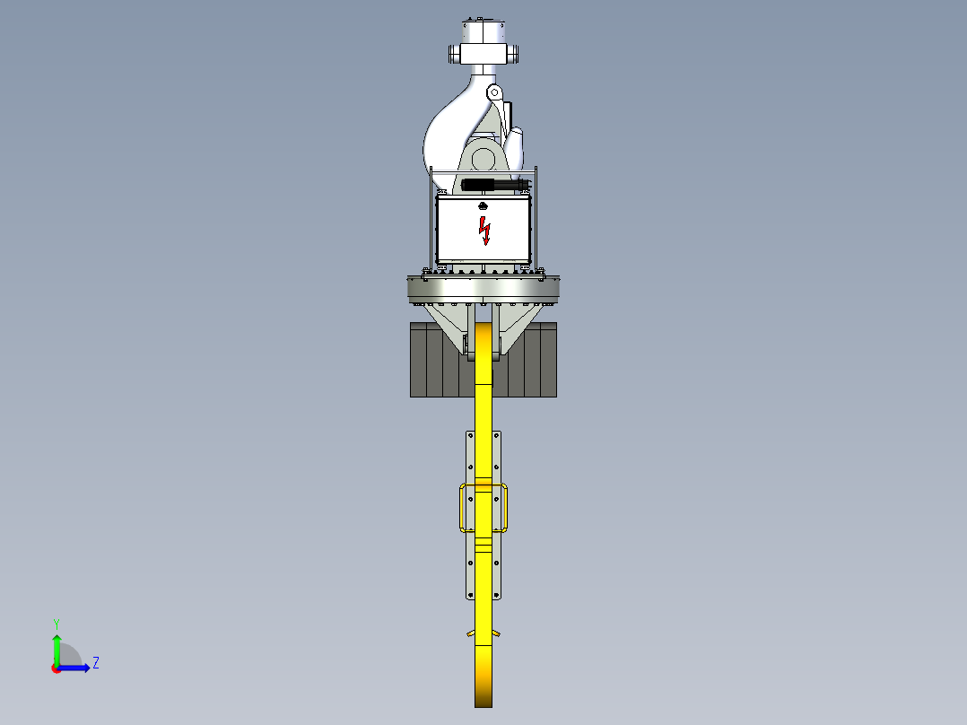旋转C型钩35T左视图