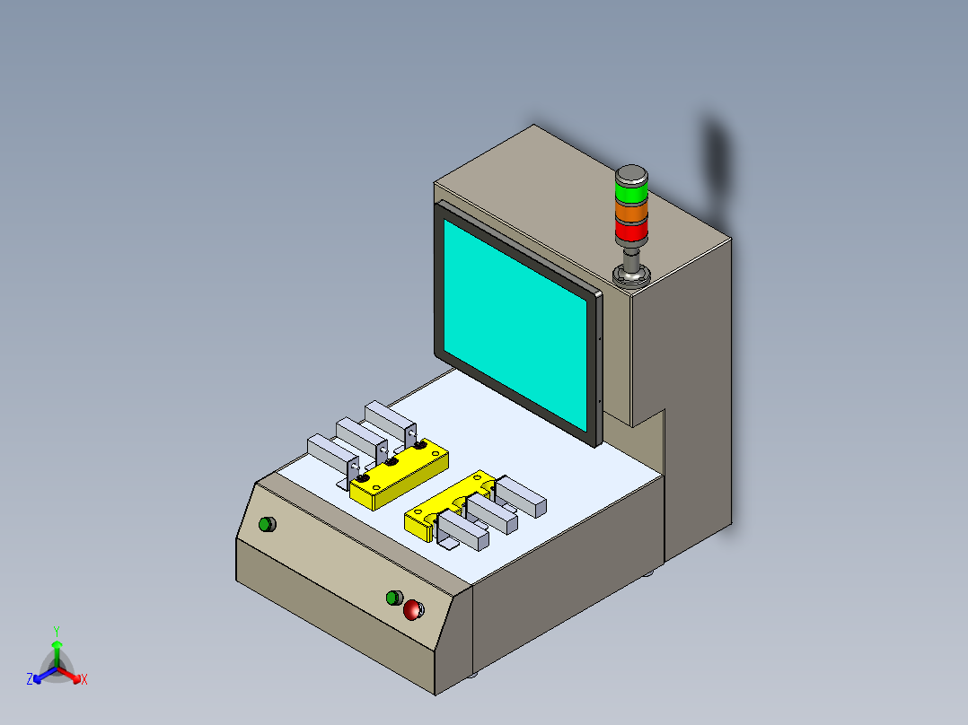 磁通检测仪正等轴测图