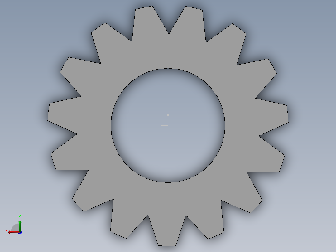 传动齿轮后视图