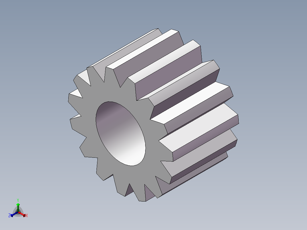 传动齿轮正等轴测图