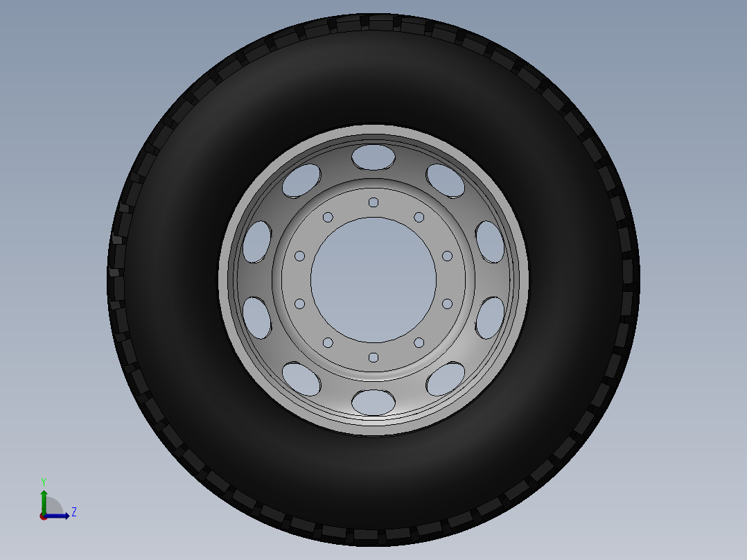 轮胎、车轮、轮毂(8)左视图