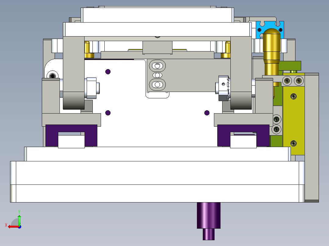 压片机贴合平台下压平台后视图
