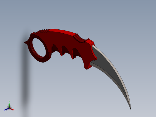 爪子刀、刀(12)正等轴测缩略图