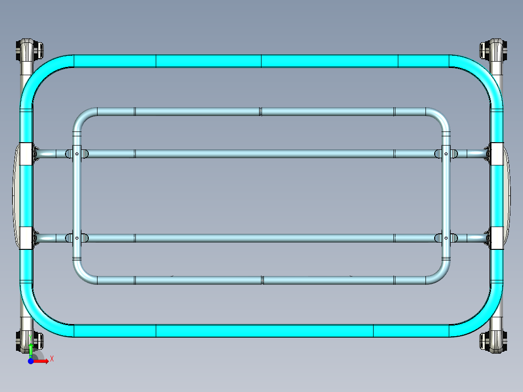 宠物洗澡池3D前视图