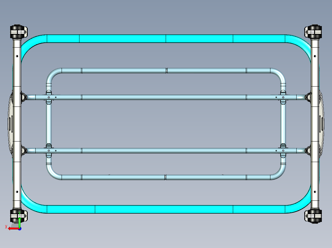宠物洗澡池3D后视图