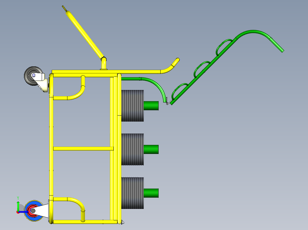 B2004063-制动盘运输手推车  制动盘运输车左视图