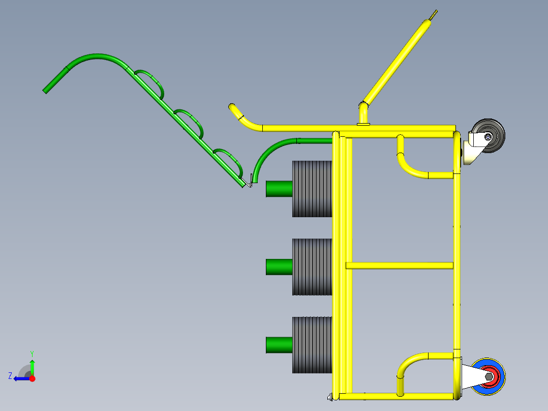 B2004063-制动盘运输手推车  制动盘运输车右视图