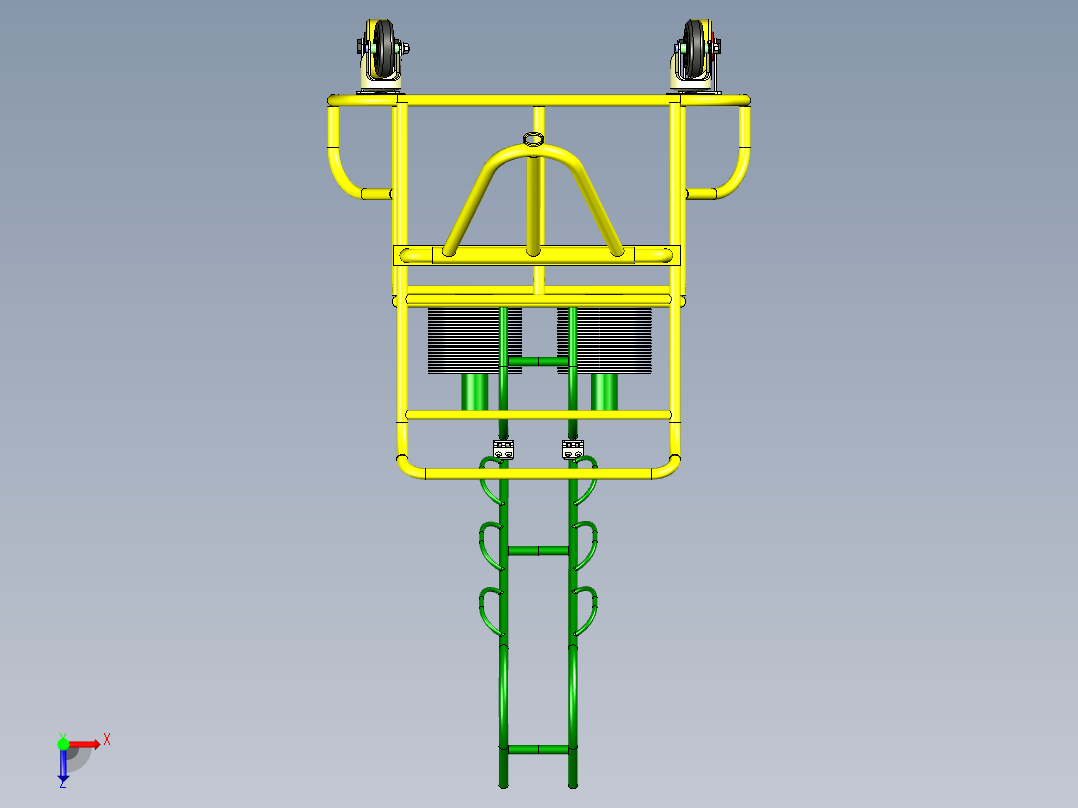 B2004063-制动盘运输手推车  制动盘运输车俯视图