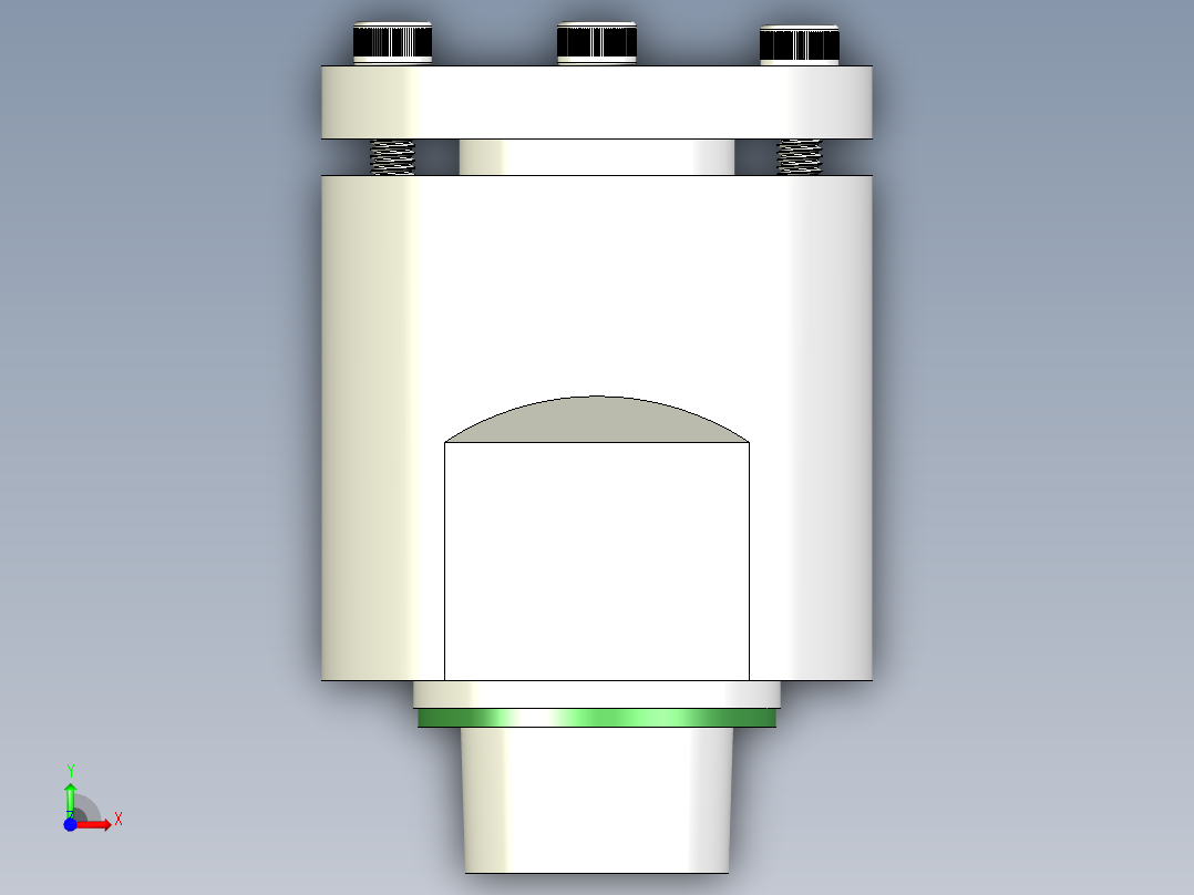 B3004569-E+H 滑动套筒 - 1英寸 NPT 接口用于 Liquiphant 振动开关前视图