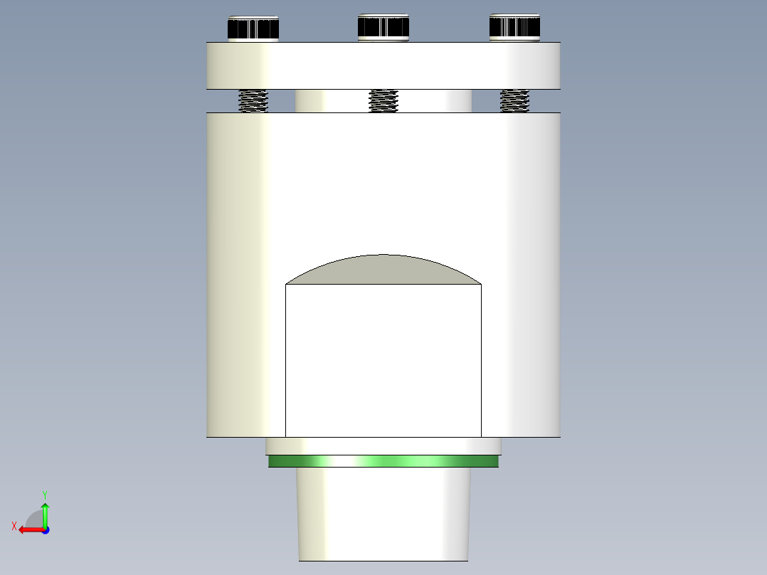 B3004569-E+H 滑动套筒 - 1英寸 NPT 接口用于 Liquiphant 振动开关后视图
