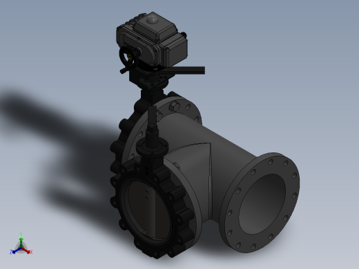 3路10英寸 2100系列三通阀模型