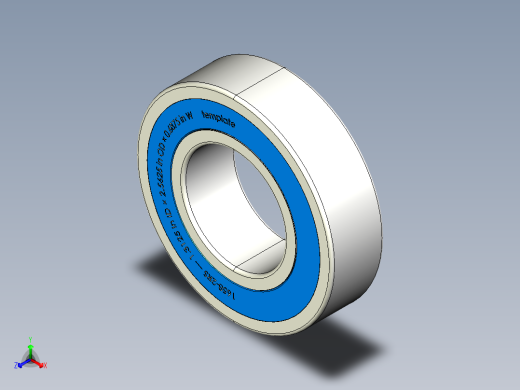 完整的INCH 1600-2RS系列，双密封轴承库— SolidWorks和Step模型