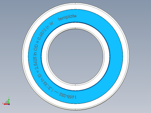 完整的INCH 1600-2RS系列，双密封轴承库— SolidWorks和Step模型后视缩略图