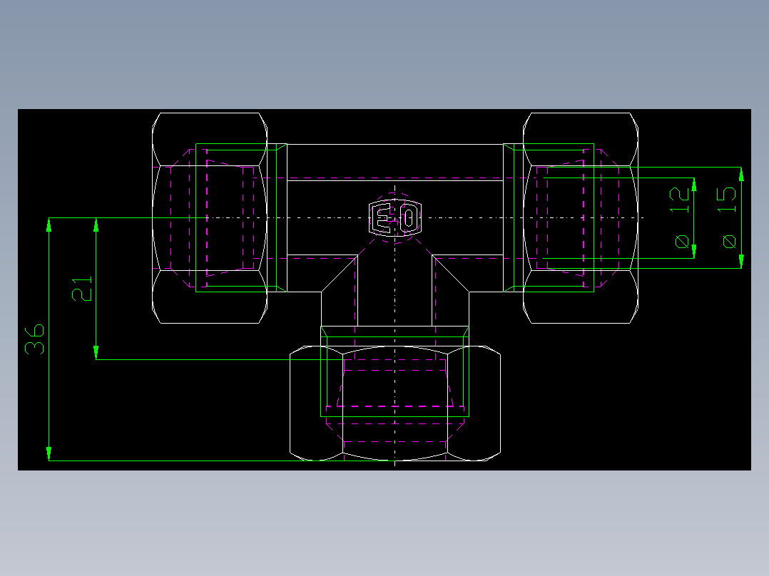 PARKER管接头EO Union tee T15L71_front