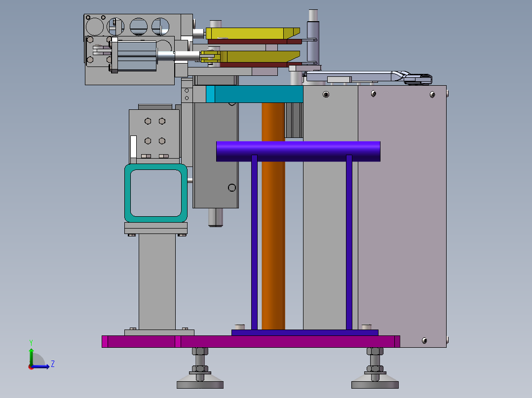 手动刹车组件左视图