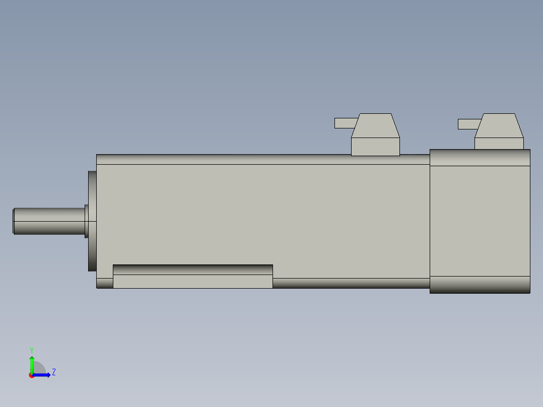 伺服电机100W（带抱闸）三菱 HG-KN13BJ-S100左视图