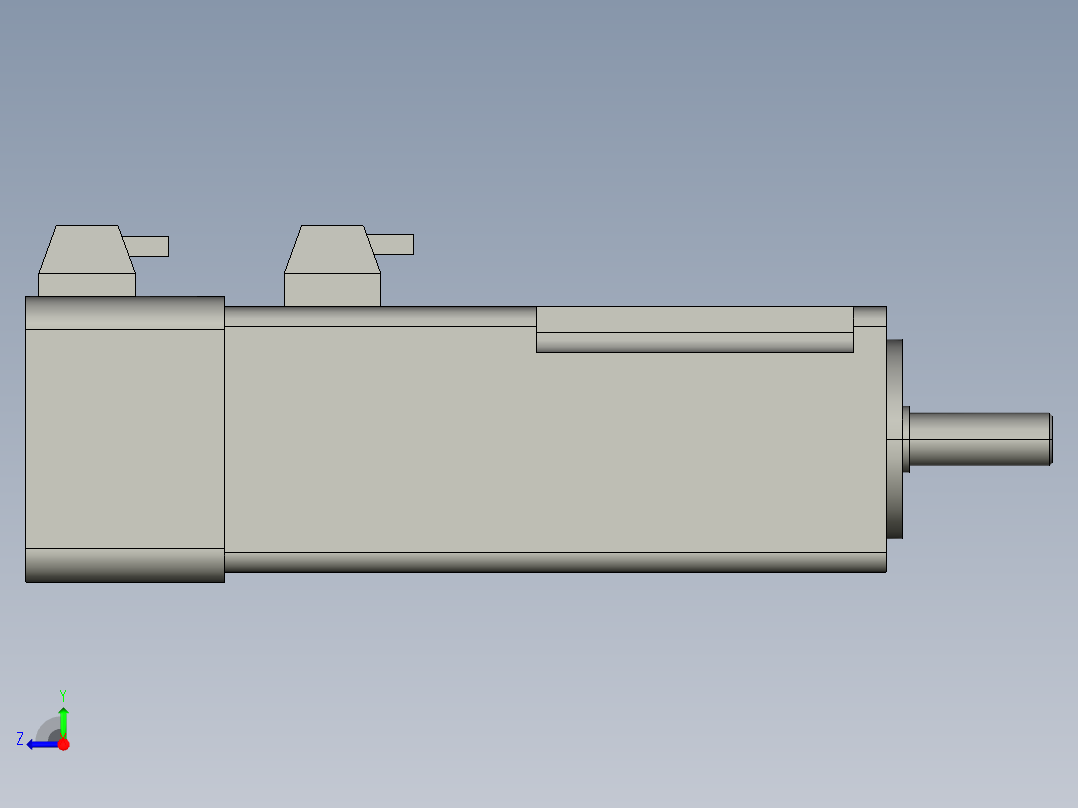 伺服电机100W（带抱闸）三菱 HG-KN13BJ-S100右视图