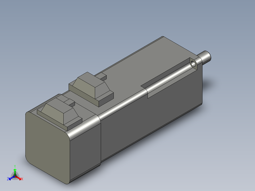 伺服电机100W（带抱闸）三菱 HG-KN13BJ-S100正等轴测图