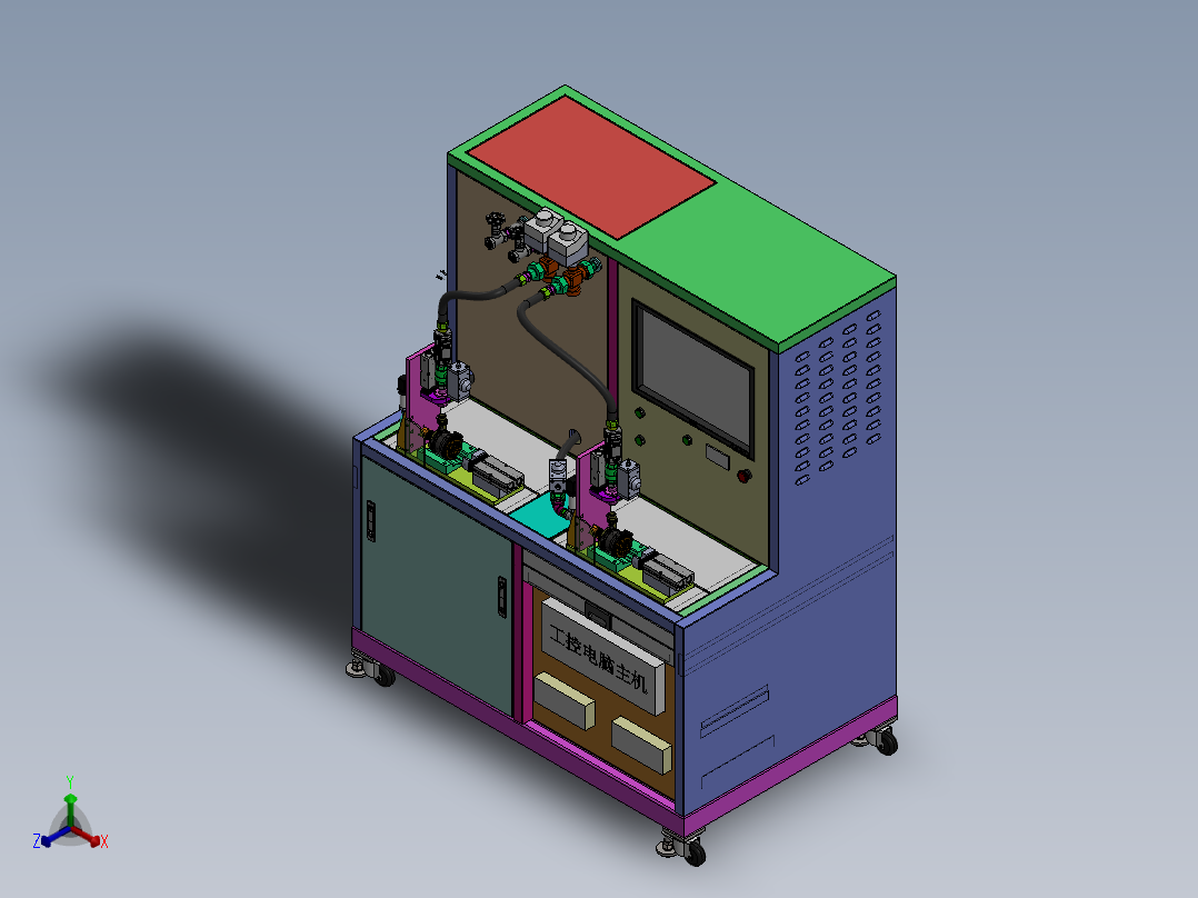 水泵综合性能测试机正等轴测图