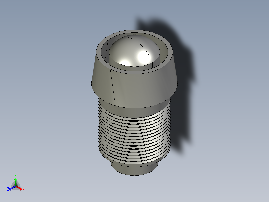 led红色不锈钢8mm 12正等轴测图
