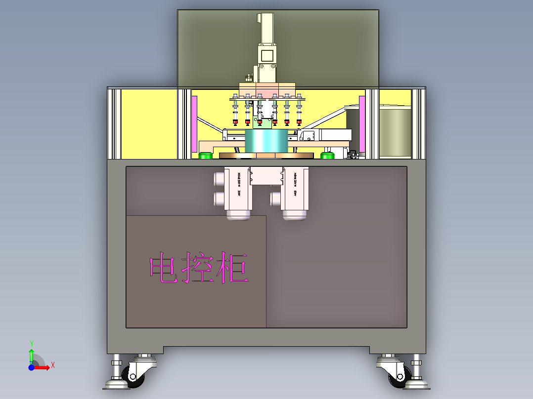 轴承钢珠、波珠自动组装机前视图