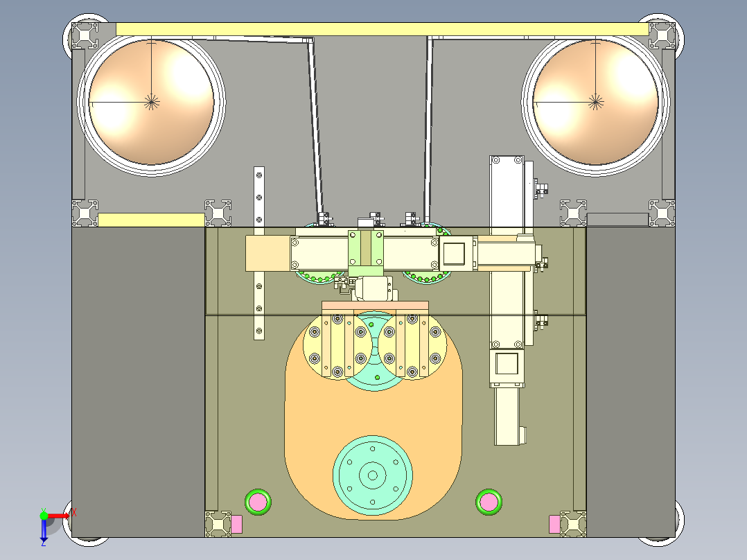轴承钢珠、波珠自动组装机俯视图
