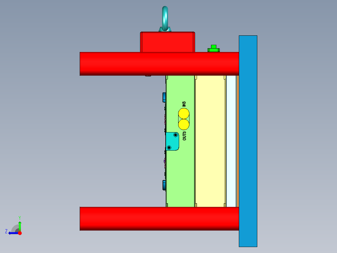 阿波罗按键模具右视图