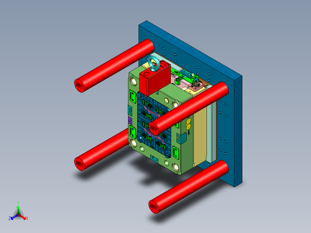 阿波罗按键模具正等轴测图