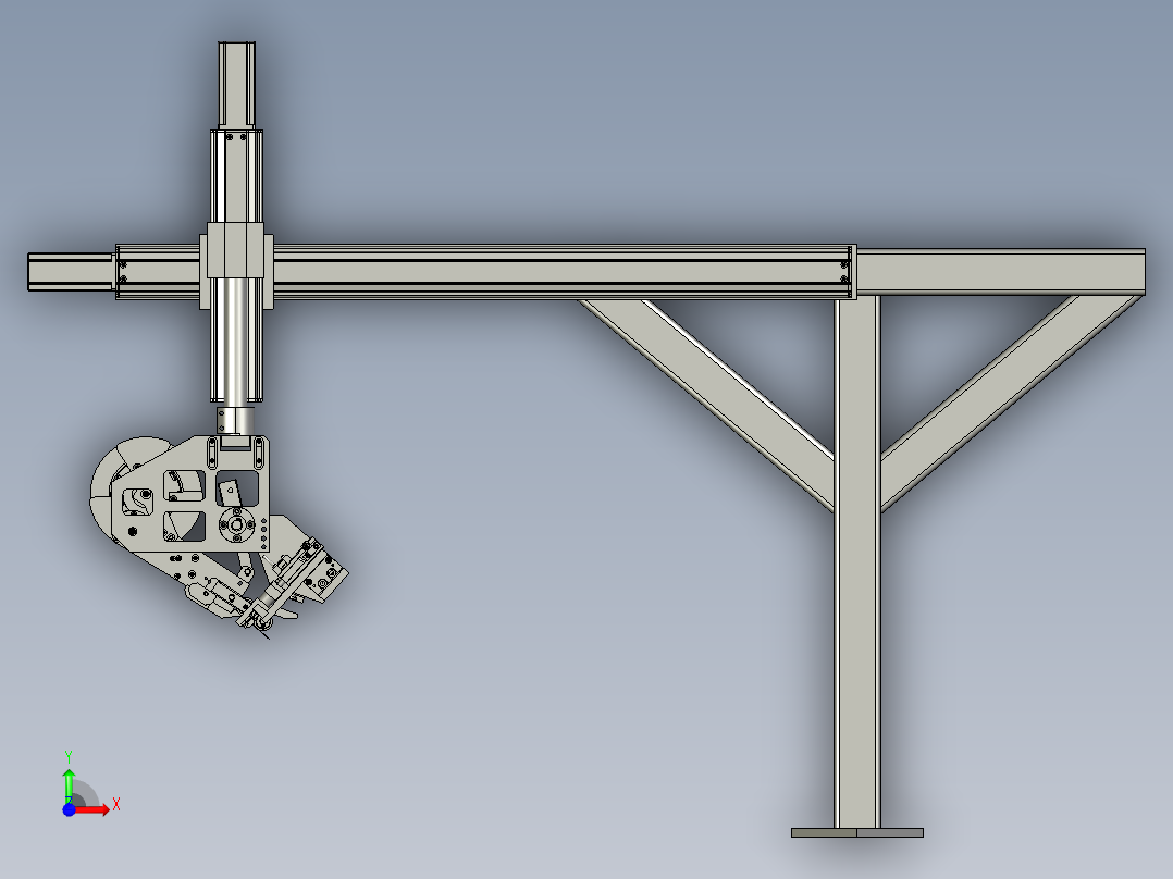 贴胶带机械臂1前视图