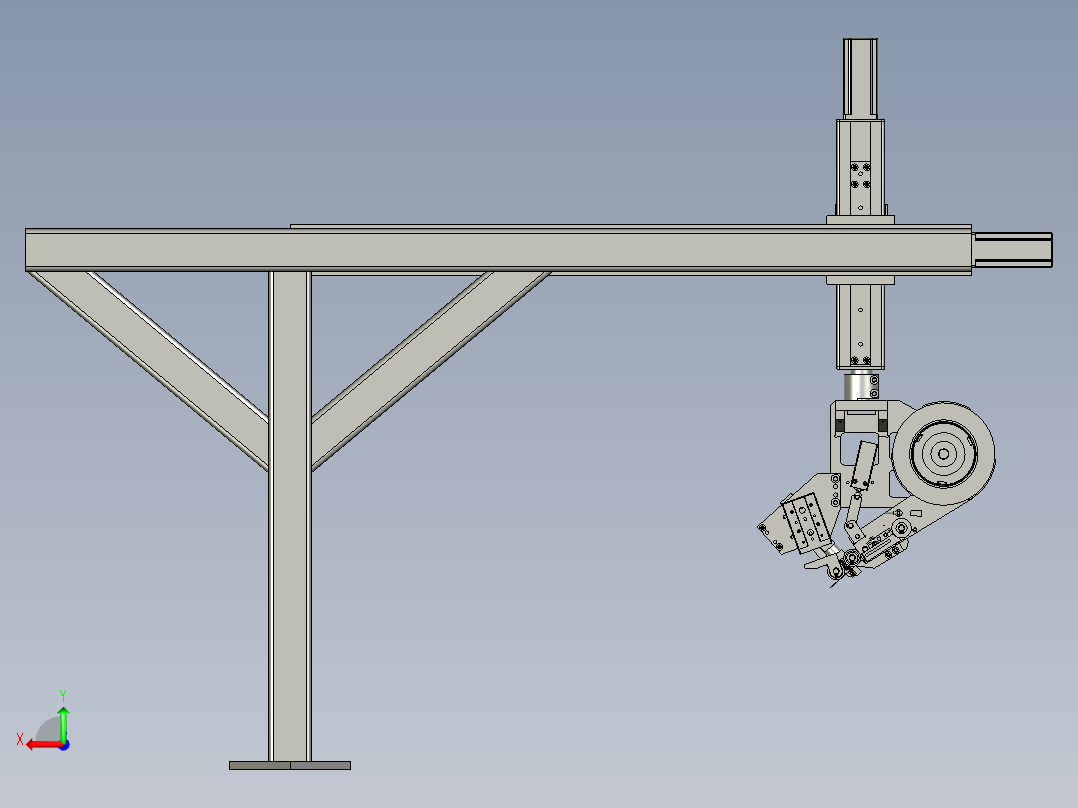 贴胶带机械臂1后视图