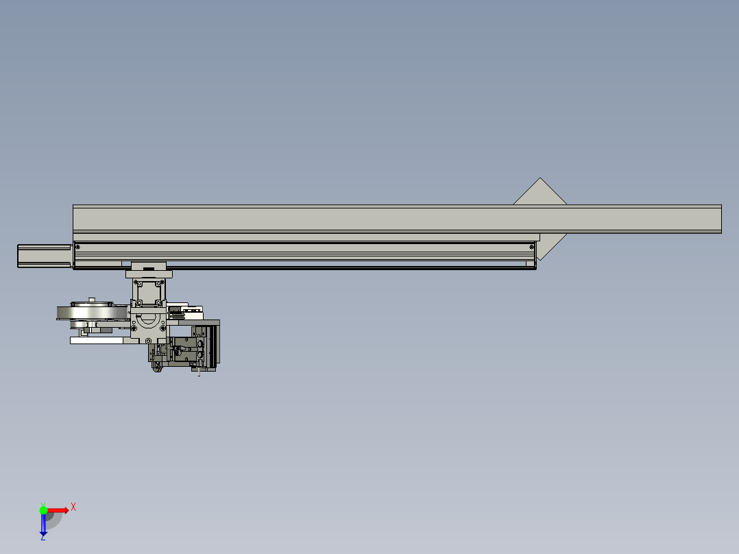 贴胶带机械臂1俯视图