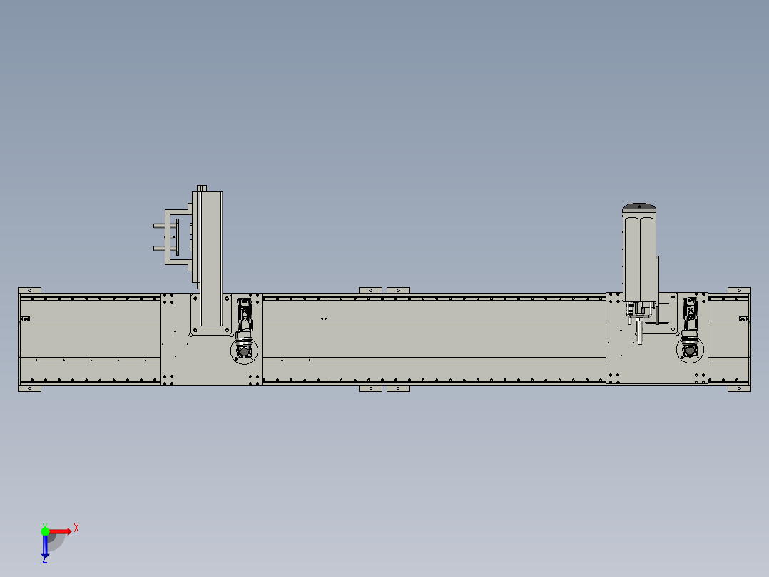 齿条滑台俯视图