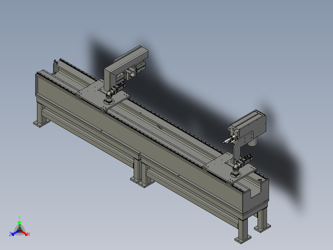 齿条滑台正等轴测图