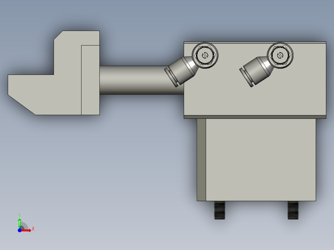 升缩式阻挡前视图