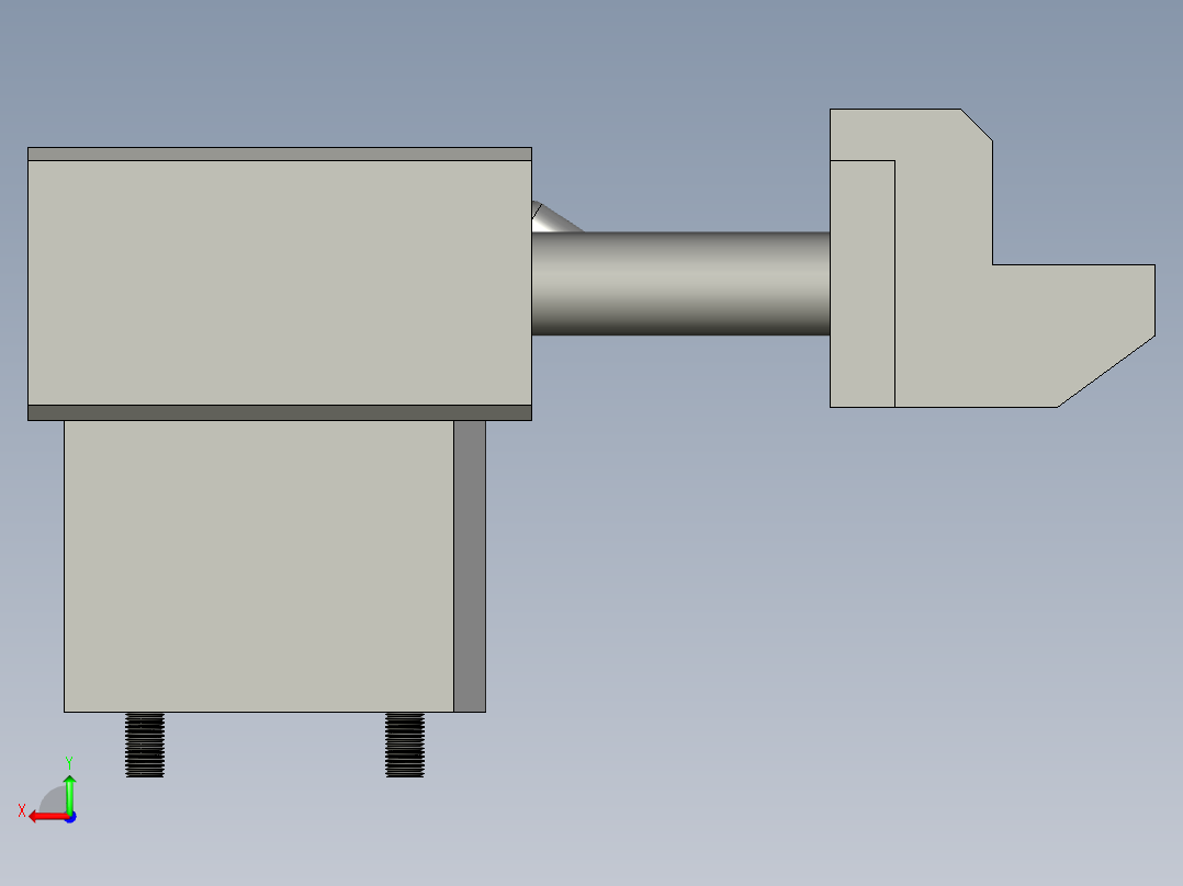 升缩式阻挡后视图