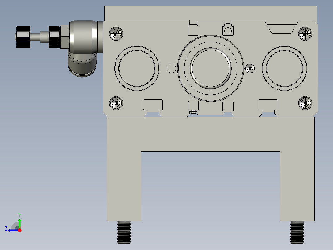 升缩式阻挡右视图