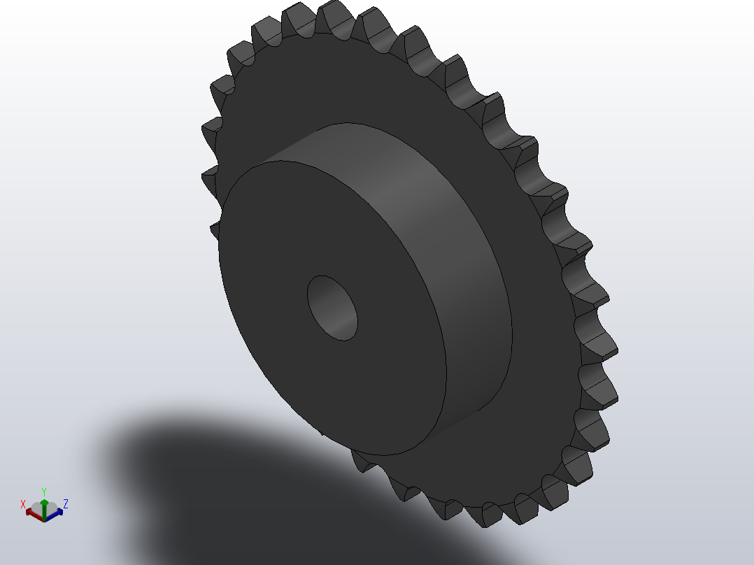 直孔链轮10B型_30-10B-1主视图