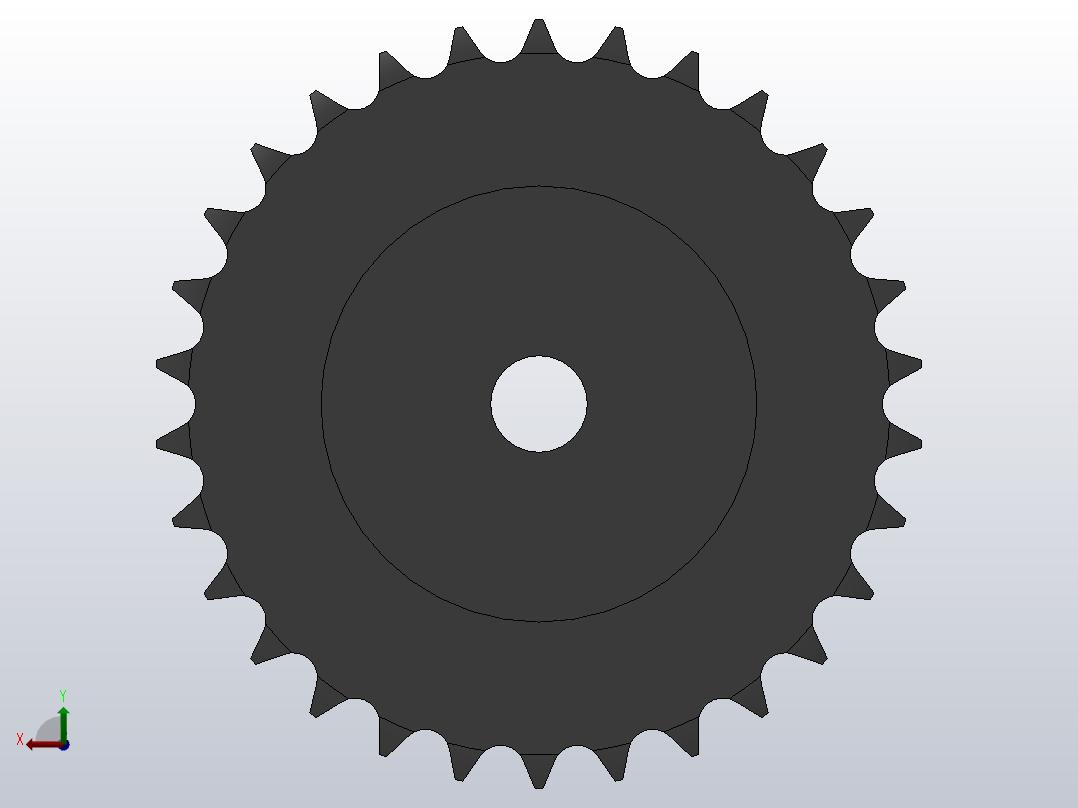 直孔链轮10B型_30-10B-1前视图