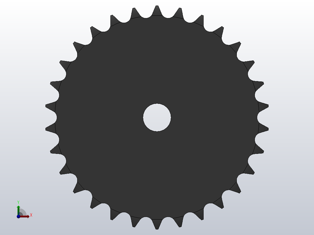 直孔链轮10B型_30-10B-1后视图