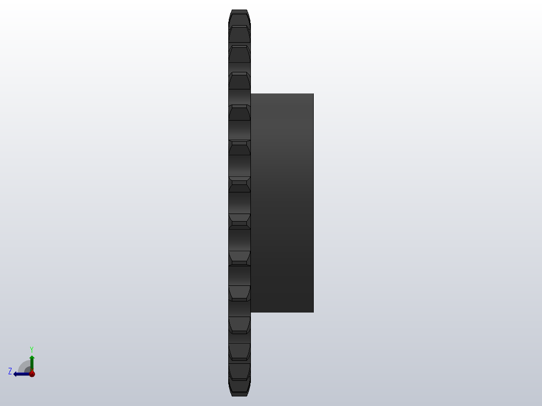 直孔链轮10B型_30-10B-1左视图