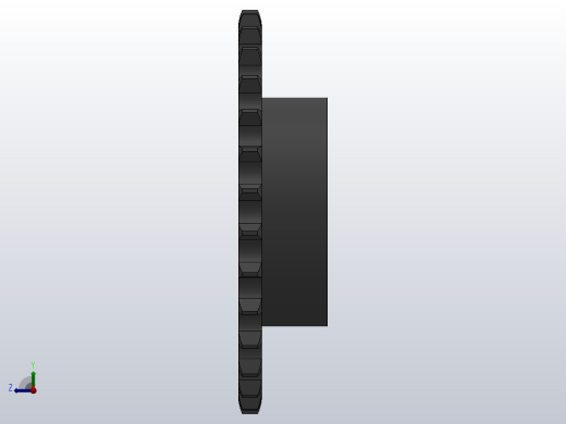 直孔链轮10B型_30-10B-1左视缩略图
