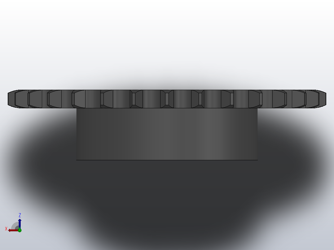 直孔链轮10B型_30-10B-1俯视图