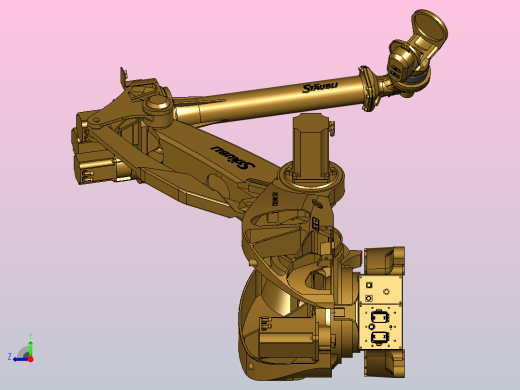 STAUBLI TX340三维模型图纸右视缩略图