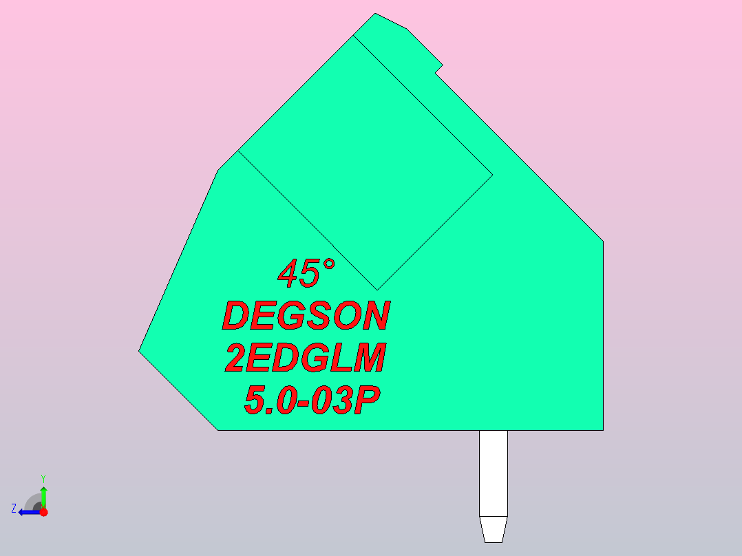 端子2EDGLM-5.0-03P-14-00AH右视图